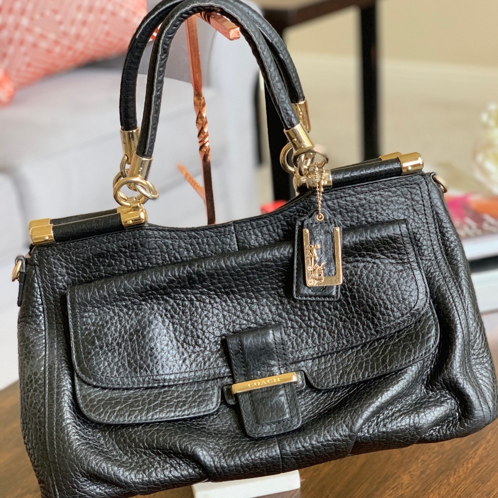 LIMITED EDITION Black Leather Coach Handbag